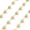 Brass Ball Chains, Long-Lasting Plated, Soldered, Cadmium Free & Lead Free, Lead Free & Nickel Free, with Spool, Real 18K Gold Plated, 4mm