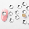 Flat Back Glass Rhinestone Cabochons, Nail Art Decoration Accessories, Faceted, Square, Crystal, 6x6mm, 10pcs/bag