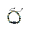 Natural Mixed Gemstone Braided Bead Bracelets, Glass Constellation Bracelet, Taurus, 7-1/4~7-1/2 inch(18.5~19cm)