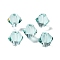 K9 Glass, Imitation Austrian Crystal Beads, Faceted, Bicone, Aqua, 6x6x6mm, Hole: 0.9mm