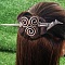 Antique Silver Viking Hair Sticks Hair Pin, Ladies Retro Hair Accessory, Rose Sword Hair Sticks, Bird, 180mm