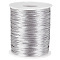 100M Round Polyester Rattail Satin Cord, for Chinese Knot Making, Silver, 1.5mm, about 109.36 Yards(100m)/Roll