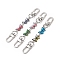 Printed Alloy Link Chain Purse Strap Extenders, with Alloy Swivel Clasps, for Bag Decoration, Butterfly Pattern, 11.7cm