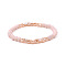 Gold-tone Miyuki Elastic Crystal Beaded Bracelet with Acrylic Tube Beads