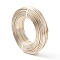 Round Aluminum Wire, Bendable Metal Craft Wire, for DIY Jewelry Craft Making, Champagne Gold, 7 Gauge, 3.5mm, 20m/500g(65.6 Feet/500g)