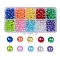 Eco-Friendly Transparent Acrylic Beads, Round, Mixed Color, 6mm, Hole: 1.5mm, 10 colors, about 80pcs/color, 800pcs/box,