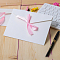 Retro Kraft Paper Envelopes, with Silk Ribbon, Rectangle with Bowknot, White, 110x220mm