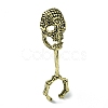 Skull Alloy Cigarette Holder Ring RJEW-K275-29AB-1