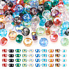  100Pcs 10 Colors Transparent Glass Beads Strands GLAA-TA0001-40-1