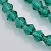 Faceted Bicone Glass Beads Strands X-EGLA-P017-4mm-09-3