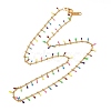 304 Stainless Steel Enamel Curb Chain Necklaces & Bracelet Set SJEW-JS01217-3