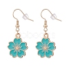 Sakura Flower Enamel Dangle Earrings EJEW-JE04863-3