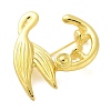 Whale Tail Zinc Alloy Brooches for Backpack Clothes JEWB-S029-01G-3