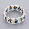 Glass Seed Beads Stretch Bracelets BJEW-JB04033-1