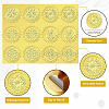 6 Patterns Aluminium-foil Paper Adhesive Embossed Stickers DIY-WH0451-008-3