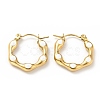 Ion Plating(IP) 304 Stainless Steel Hexagon Hoop Earrings with Enamel for Women EJEW-G293-17E-G-1