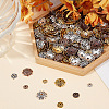 GOMAKERER 450Pcs 9 Styles  Tibetan Style Alloy Flower Bead Caps TIBE-GO0001-01-4