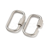 Non-Tarnish 304 Stainless Steel Screw Carabiner Lock Charms STAS-C092-05H-P-2