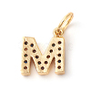 Brass Micro Pave Colorful Cubic Zirconia Charms ZIRC-F092-01-M-2