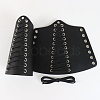 WADORN PU Leather Wide Elastic Corset Belts & Cuff Wristband Arm Guard AJEW-WR0002-04-4