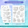 4 Sheets 11.6x8.2 Inch Stick and Stitch Embroidery Patterns DIY-WH0455-014-2