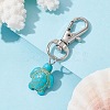 Synthetic Turquoise Tortoise Pendant Decorations HJEW-JM01355-01-3