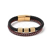 Braided Leather Multi-strand Bracelets BJEW-Z081-15G-4