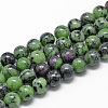 Natural Ruby in Zoisite Beads Strands X-G-R446-6mm-25-1
