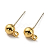 Brass Stud Earring Findings FIND-R144-13B-G18-1