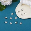 12Pcs 430 Stainless Steel Small Flower Connector Charms & Pendants JX240A-4