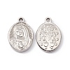 Non-Tarnish 201 Stainless Steel Pendants STAS-C057-22P-1