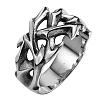 Punk Rock Style 316L Stainless Steel Hollow Tribal Flame Wide Band Rings for Men RJEW-BB06732-9-2