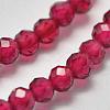 Lab Grown Red Corundum Beads Strands G-K207-01B-01-3