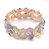 Coloful Alloy Enamel Links Stretch Bangles BJEW-B100-06-2