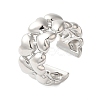 Heart Double Layer Brass Open Cuff Rings for Women RJEW-A046-02P-1