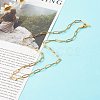 304 Stainless Steel Paperclip Chains Necklace NJEW-JN03593-01-4