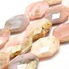 Natural Pink Opal Beads Strands G-F477-18-29x21mm-1
