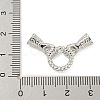 Brass Micro Pave Cubic Zirconia Fold Over Clasps KK-P277-42P-3