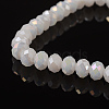 1 Strand Electroplate Opaque Solid Color Crystal Glass Rondelle Beads Strands X-EGLA-F046A-17AB-2