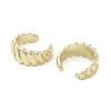 Rack Plating Brass Cuff Ring Finding EJEW-C081-15G-2