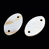 Natural Freshwater Shell Connector Charms SHEL-N026-214A-A01-1