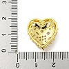 Rack Plating Brass Micro Pave Clear Cubic Zirconia Slide Charms ZIRC-I065-01B-G-3