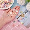 1200Pcs 6 Colors Spray Painted Acrylic Linking Rings MACR-SZ0001-65-4