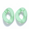 Opaque Spray Painted Acrylic Linking Rings OACR-S036-001B-I08-1