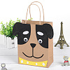 DIY Rectangle with Dog Pattern Kraft Paper Bag Making Set DIY-F079-09-1