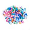 Spray Painted Resin Beads RESI-K005-01-1