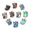 30Pcs 10 Styles Printed Alloy Pendants PALLOY-CJ0002-57-7