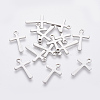 201 Stainless Steel Tiny Cross Charms STAS-L233-081P-1