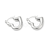 Non-Tarnish 304 Stainless Steel Heart Hoop Earrings for Women EJEW-A076-05P-1