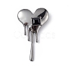Cubic Zirconia Melting Heart Brooch Pin JEWB-E020-01B-1